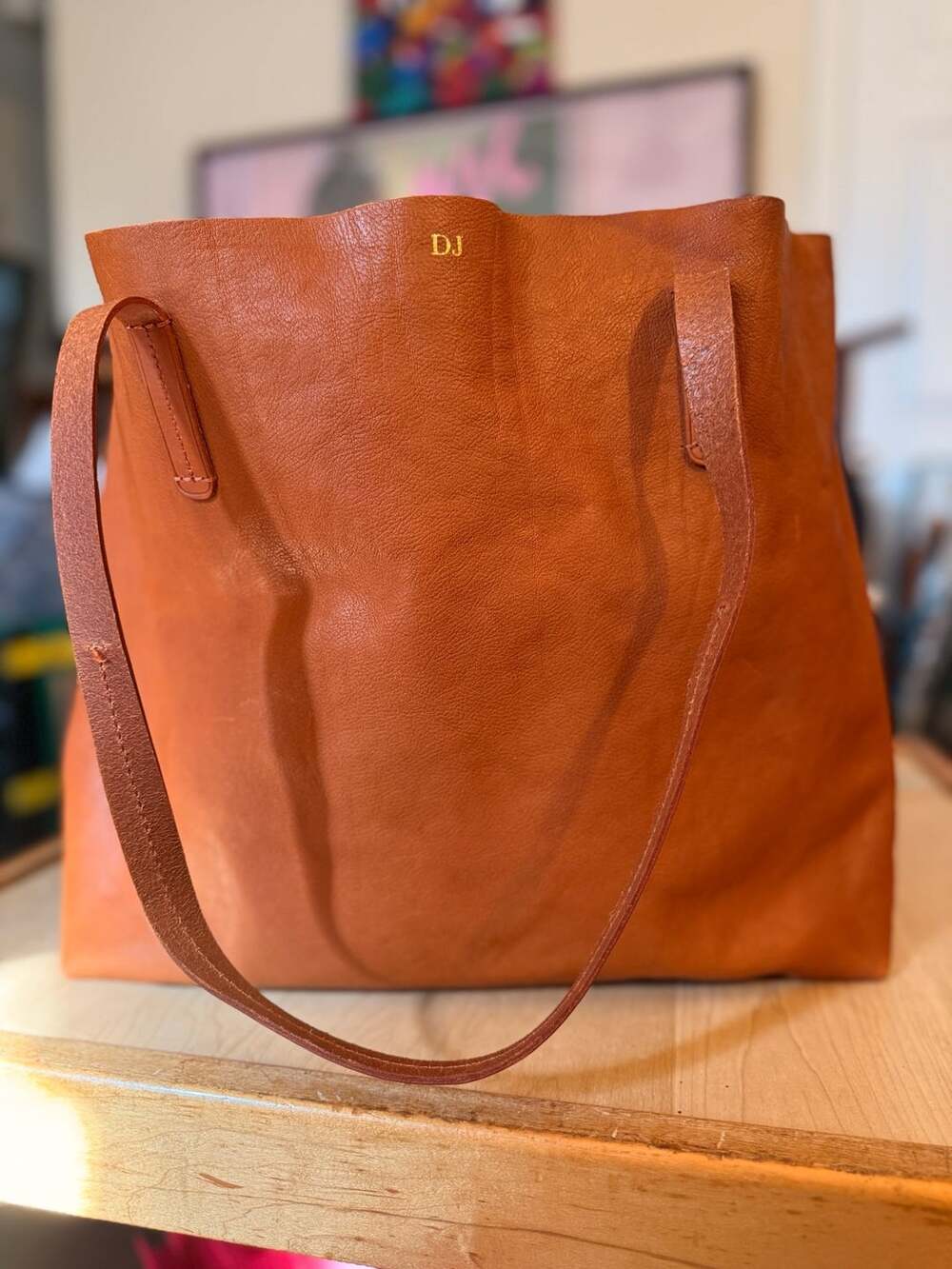 NEW!! Mark and Graham Elisabeth Large Leather Tote Bag